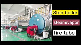 8 ton Steam Boiler with Oil Burner Economizer Deaerator Steam for Cleaning Oil Storage Tanks [upl. by Onailimixam516]