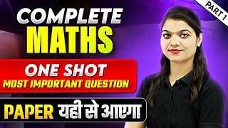 Complete Maths in 1 Shot  Most Important Questions Part1  PYQs  Class12th CBSE Exam [upl. by Monahon]