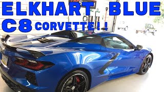 Brand New Elkhart Blue C8 Convertible Corvette Perfect And Protect Part 1 [upl. by Onifled]