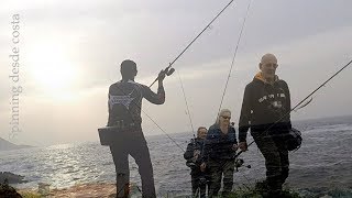 Pescando a spinning desde costa en Galicia [upl. by Blessington]