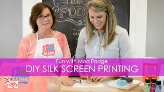 DIY Silk Screen Printing at Home with Mod Podge [upl. by Atrebla207]