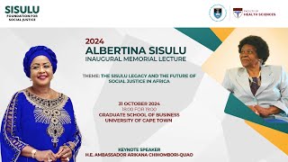 2024 Albertina Sisulu Inaugural Memorial Lecture [upl. by Stewardson]