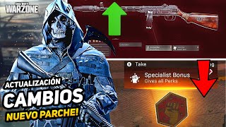 Actualización en WARZONE cambios a la PPSH41 RIP Especialista corrección de errores y más [upl. by Yboc]