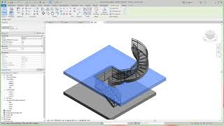 Revit Rectangular to Spiral Stairs [upl. by Cahra]