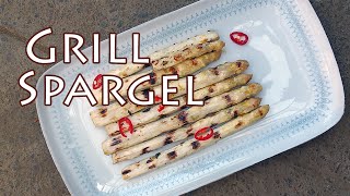 Weißen Spargel grillen  einfaches Rezept [upl. by Llehsal760]