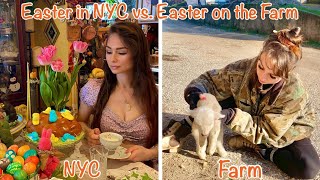 PROS and CONS of Moving to a Bulgarian Farm 🐣 Easter on the Farm VS Easter in NYC [upl. by Hanus652]