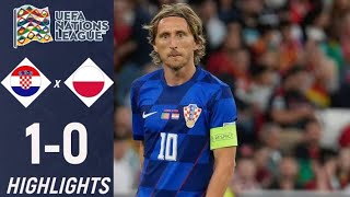 Croatia vs Poland 10 Highlights UEFA Nations League 202425 [upl. by Iline82]