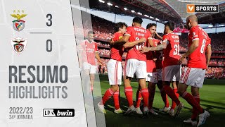 Highlights  Resumo Benfica 30 Santa Clara Liga 2223 34 [upl. by Lakym]