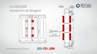 3 Corredera Plegable GU 923823 Colocación de Bisagras [upl. by Higgs]