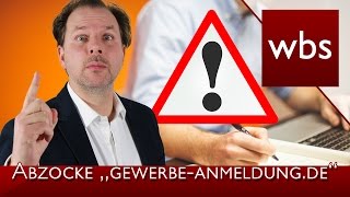 Achtung Abzocke durch quotgewerbemeldungdequot  Rechtsanwalt Christian Solmecke [upl. by Parette]