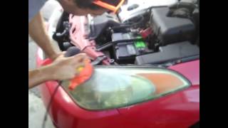 How to Sand Headlights with Orbital sander [upl. by Bendick]