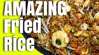 Amazing Shrimp Fried Rice  Chinese Takeout Recipe  Quick  Easy [upl. by Elyad624]