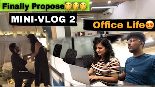 Office with Girl  Propose  minivlog 2  MINIVLOG CHALLENGE  girl minivlog love trending [upl. by Sheffie]