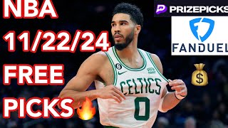 PRIZEPICKS NBA 112224 Picks Fanduel PICKS podcast nba fanduel [upl. by Adar548]