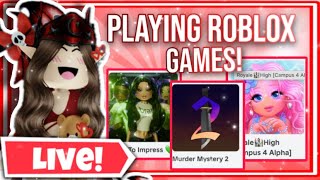 🔴 LIVE Playing ROBLOX GAMES With SUBCRIBERS COME JOIN [upl. by Novanod]