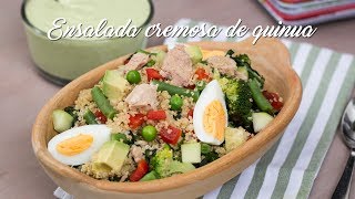 Ensalada Cremosa de Quinua  La Espátula Verde  Karen Lema [upl. by Aihtibat]