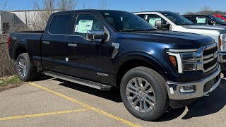 2024 Ford F150 Lariat Powerboost in AntiMatter Blue with Chrome Appearance Full InDepth look [upl. by Margy]