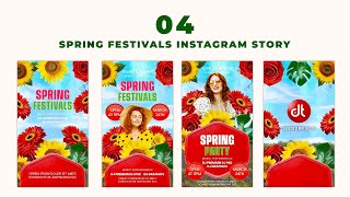 Floral Spring Festival Invitation Instagram Story [upl. by Kelila61]