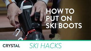 Ski Hacks  How To Put On Ski Boots  Crystal Ski Holidays [upl. by Suirauqed]