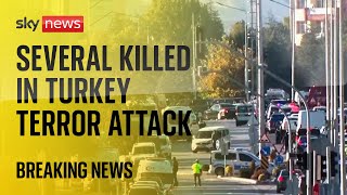 BREAKING Several killed in terror attack at Turkish aerospace company in Ankara [upl. by Yanehs743]