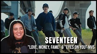 Such Vibes 😀 Reacting to SEVENTEEN 세븐틴 LOVE MONEY FAME amp Eyes on you Official MVs  AmmyXDee [upl. by Eicarg189]