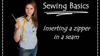 Sewing a Zipper in a Seam Sewing Basics [upl. by Kono]