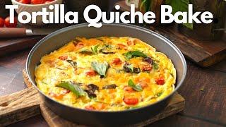 Tortilla quiche bakeMust try Quickest amp Easiest tortilla pizza ever [upl. by Romanas893]