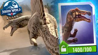 THIS SPINOSAURUS IS IN A JURASSIC GAME  Jurassic World Alive [upl. by Ahsilrac]