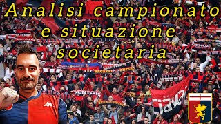 GENOA ANALISI CAMPIONATO E SITUAZIONE SOCIETARIA [upl. by Macdonell]