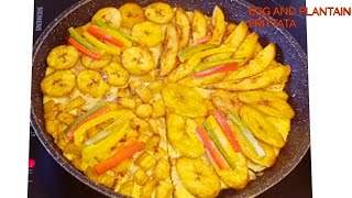 HOW TO MAKE PLANTAIN AND EGG FRITTATA EGG BREAKFAST IDEA EGG AND PLANTAIN PIZZA EASIEST METHOD [upl. by Shaia]