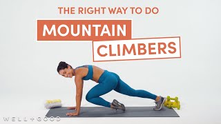 How to Do Mountain Climbers  The Right Way  WellGood [upl. by Siednarb]