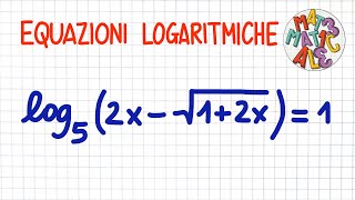 EQUAZIONI LOGARITMICHE 6  LE58 [upl. by Otilia]