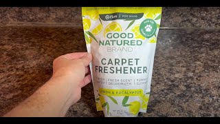 Good Natured Brand Carpet Freshener amp Deodorizer  Honest Customer Review carpetcleaning reviews [upl. by Rockie]