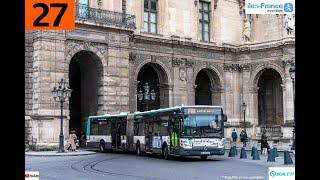 RATP Timelapse ligne 27 Porte dIvry Gare Saint Lazare [upl. by Anatola713]