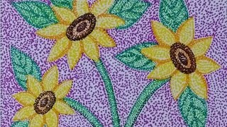 Stippling ArtDrawing Tutorial  Flower pot made by dots Pointillism Easy Pointillism Art [upl. by Rasia]