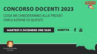 Concorso docenti 2023 cosa mi chiederanno alle prove Simulazione di quesiti [upl. by Katine145]