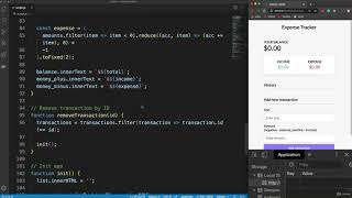 Expense Tracker using javascript ep 7 Persist To Local Storage [upl. by Jo Ann]