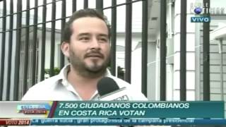 7500 colombianos en Costa Rica ejercen su derecho al voto [upl. by Azial]