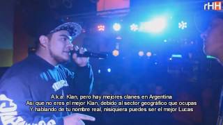 Aczino Round 2 vs Klan  LETRA  Iron Battles  Argentina 2017 [upl. by Capon]