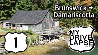 Brunswick to Damariscotta Maine on US 1 Dashcam Drive [upl. by Meirrak]