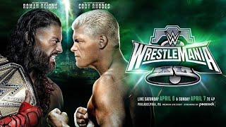 FULL MATCH — Roman Reigns vs Cody Rhodes  Undisputed Championship Match  WWE WRESTLEMANIA 40 2024 [upl. by Trenton]