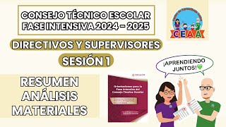 CEAA Análisis COMPLETO Fase Intensiva Directores y Supervisores Fase Intensiva CTE Agosto 2024 [upl. by Ymirej]