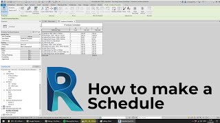 Revit  How to make Schedules in Revit with examples [upl. by Atoel]