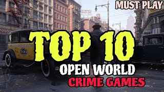 TOP 10 PC CRIME GAMES  Malayalam [upl. by Uticas]