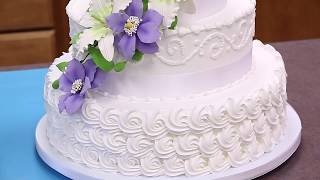 How To Make Your Own Buttercream Wedding Cake  Part 1  Global Sugar Art [upl. by Htrahddis955]