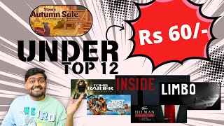 Top 12 PC Games Under Rs60 on steamautumnsale2024🔥 steamautumnsale2024deals dealsongames [upl. by Asli]