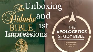 Unboxing and 1st Impressions of The Apologetics amp Didache Bibles [upl. by Calesta]