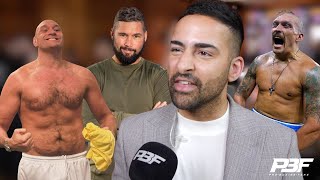 DEV SAHNI QUESTIONS TONY BELLEW FOR SAYING OLEKSANDR USYKS SIZE WILL CAUSE TYSON FURY PROBLEMS [upl. by Idonna]