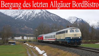 Doku Bergung des letzten Allgäu BordBistro aus Oberstdorf  218 446  Zügig20 [upl. by Jorie]