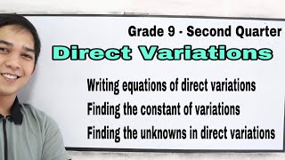 Direct variation   Equations of Variation  Constant of Variations [upl. by Enohs]